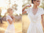 Princess A Line Chiffon Lace Backless Ivory Beach/Coast Wedding Dresses,Summer Wedding Gown IN266