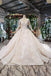 Princess Long Sleeves Ball Gown Lace Wedding Dresses, Long Bridal Dress INN43