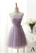 Elegant Homecoming Dresses,Strapless Homecoming Dresses,A-Line Homecoming Dresses,Purple Prom Dresses,Tulle Homecoming Dresses,Girls Party Dresses,Short Prom Dresses