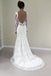 Custom Made Trumpet Mermaid Backless Long Sleeves Lace Wedding Dress IN197