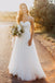 Beach Sweetheart White Wedding Dress with Lace,Casual A Line Wedding Dresses IN109