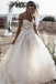 A Line Sweetheart Long Cheap Tulle Wedding Dresses with Lace Appliques INM81