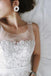 Straps Tulle White Lace Beach Long Backless A Line Wedding Dresses IN560