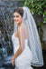 1T Layer Fingertip Length Tulle Wedding Veil with Satin Trim Edge WV3