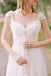 Elegant Cap Sleeve Long Chiffon Sweetheart Pleat Beach Wedding Dress IN530