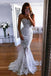 Charming Mermaid Sweetheart Sweep Train Lace Wedding Dress with Appliques INK42