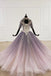 Sparkly Ball Gown Half Sleeves Ombre Quinceanera Dress with Flowers INS90