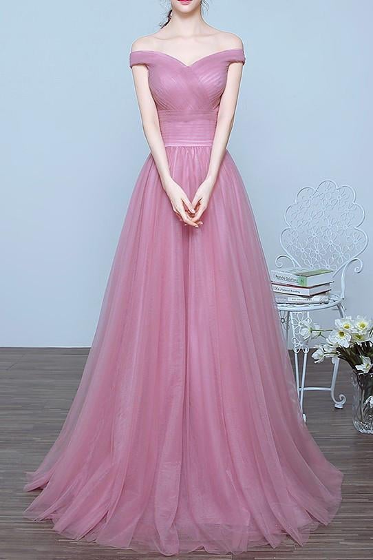 Charming Off the Shoulder A-line Long Prom/Evening Dresses stunning for Graduation IN122