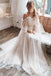 Long Sleeves Off Shoulder Wedding Dressesm Princess Boho A-line Wedding Dresses IN1946