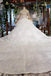 Ball Gown Half Sleeves Lace Bridal Dress with Sequins, Princess Long Wedding Dress INN72