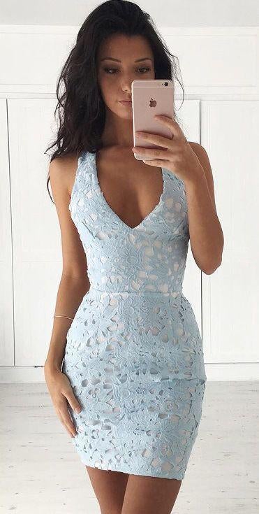 Sleeveless Prom Dress,Lace Evening Dress,Elegant Evening Dress,Sexy Party Dresses,V-neck Homecoming Dresses,Lace Prom Dresses,Cocktail Dresses