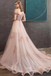 A-line Off-the-shoulder Pearl Pink Long Prom Dress Evening Dress INS23