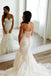 Sweetheart Mermaid Tiered Lace Wedding Dress Ruched with Tulle Court Train IN540