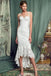 Elegant Lace White Sheath Prom Dress, Lace Simple Wedding Dress INP70